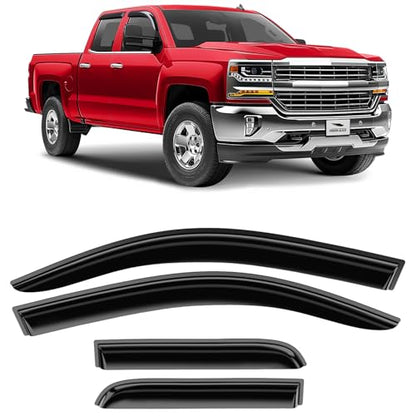 Tape on Extra Durable Rain Guards for Chevrolet (For Silverado 15-19)