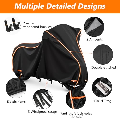 Motorcycle Cover for Kawasaki Ninja 400 (Black / for Kawasaki Ninja)