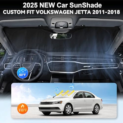 Windshield Sunshade for 2011 (Fit VW Jetta 2011-2018)