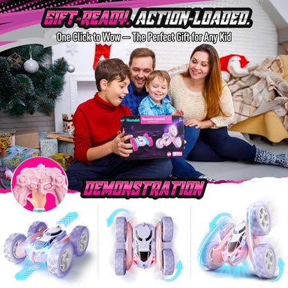 Remote Control Car for Girls (Pink&purple / Pro (USB-C & Modular Battery))