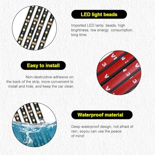 Car LED Strip Light (White / 48 LED, USB Port)