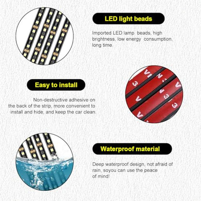 Car LED Strip Light (White / 48 LED, USB Port)