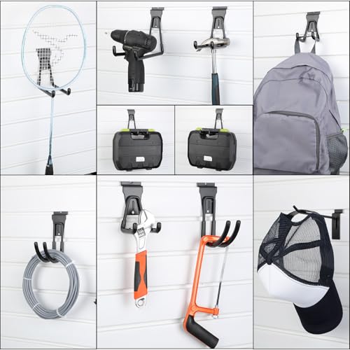 36 Pcs Slatwall Hooks & Hangers (Black)
