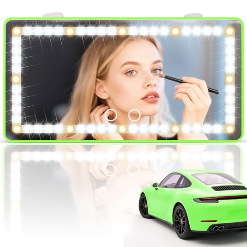 Car Sun Visor Vanity Mirror (Green / 1PCS)