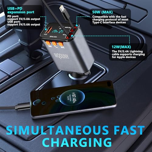 Retractable Car Charger (Black)
