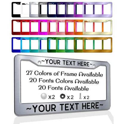 Personalized License Plate Frame (2Holes-6.3x12.2 Inch)