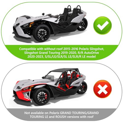 Half Cover for Polaris Slingshot S SL SLR R Signature LE Accessories (Black / Half Cover for Polaris Slingshot)