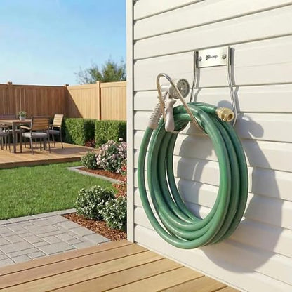 Garden Hose Holder Stainless Steel Small Wall Mount Garden Hose Hook (80 Feet)