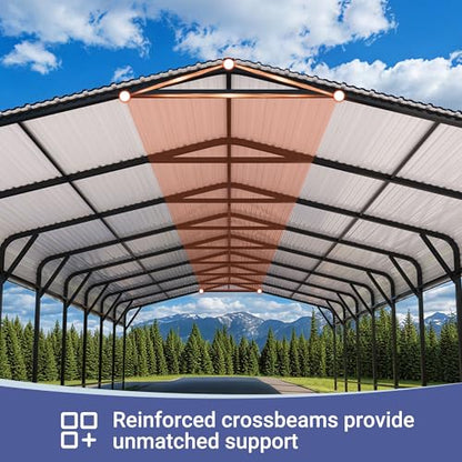 20x40 FT Heavy Duty Metal Carport Canopy (20x40 FT)