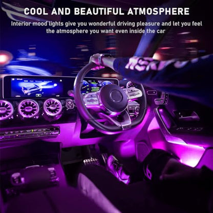Car LED Strip Light (Connection Type: Cigarette Lighter / Pink Purple-48 LEDs)