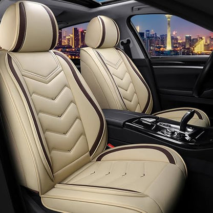 Car Seat Covers for Chrysler Pacifica 2004 (2 Pcs Front / Beige)