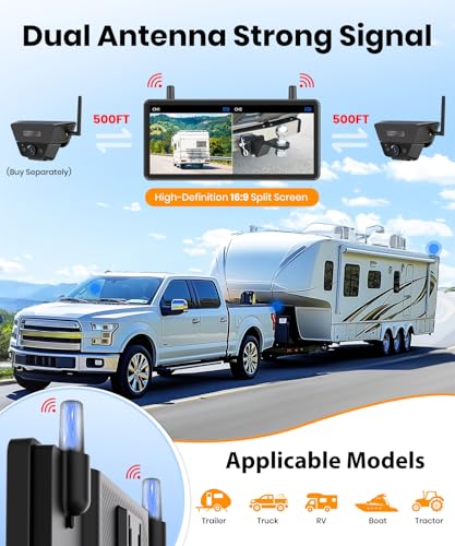 AUTO VOX Wireless Backup Camera Solar Magnetic (7.2" Single Cam)