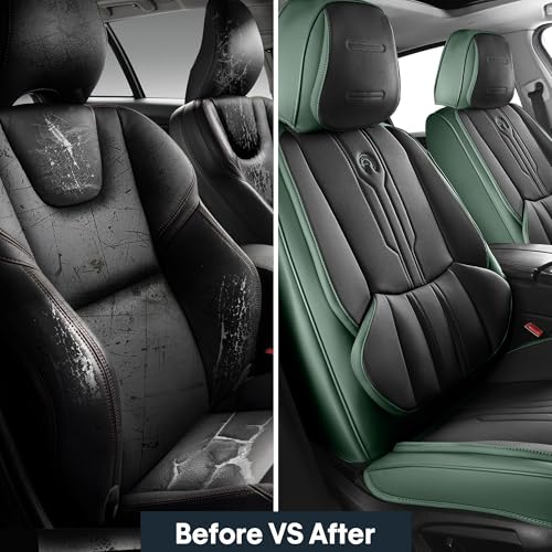 Front Seat Covers (FRONT PAIR / GREEN&BLACK)