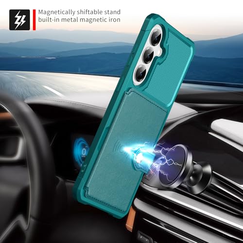 For Samsung Galaxy S26 Plus Card Holder Case (Green / Galaxy S26 Plus)