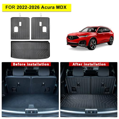 Floor Mats Cargo mats Backrest Mat Door Sill Guards for Acura MDX 2022