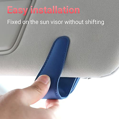 Sunglass Holder for Car Sun Visor Sunglasses Clip Car accessories (Blue)