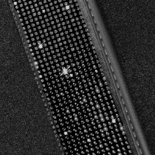Black Bling Car Floor Mats Full Set (Black Diamond / Car Floor Mats (4 Pieces))
