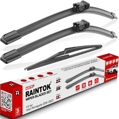 3 Pack Windshield Wiper Blades Replacement for Jeep Renegade 2015 (22"+20"+11")