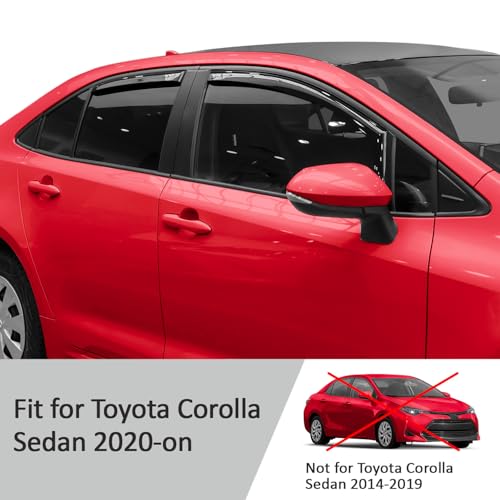 in Channel Extra Durable Rain Guards for Toyota Corolla 2020 (For Corolla 20-26)