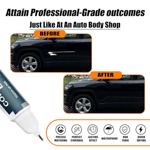 PXJ KXJ Diamond Black Crystal Pearl Touch Up Paint for Jeep (Diamond Black Crystal Pearl(PXJ/KXJ) Compatible with Cherokee/Compass/Grand-Cherokee/Grand-Wagoneer/Wagoneer)