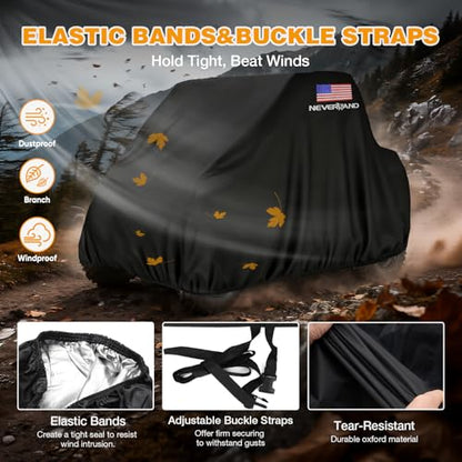 UTV Cover Heavy Duty 300D Waterproof Outdoor Storage 2 (up to 114"L (American Flag))