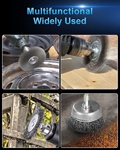 6 Pack Carbon Steel Wire Wheel Brush