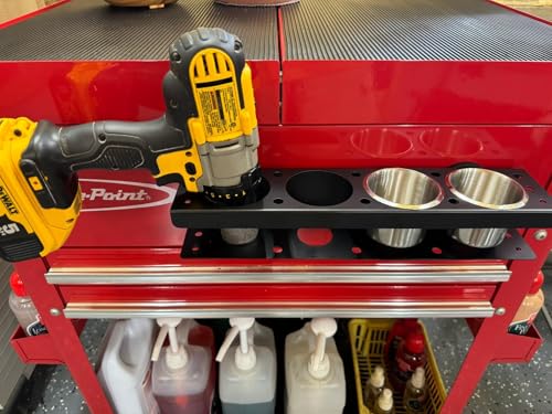 Power Tool Organizer Rack (Magnetic Power Tool Organizer with Parts Cup)