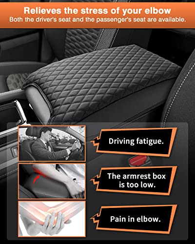 Custom Fit for Center Console Cover Nissan Pathfinder 2025 2024 2023 2022 2026 Armrest Cushion Pad Cover PU Leather Pathfinder Accessories Anti (Size for Nissan Pathfinder 2022-2026)