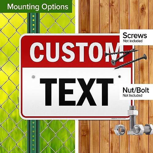 Custom Sign Custom Sign for Business (Header - Horizontal / 18x24 - Aluminum Reflective)