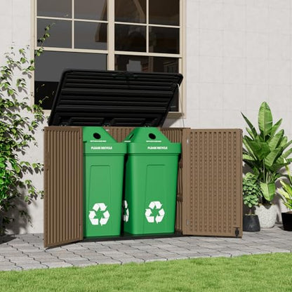 Resin Outdoor Storage Shed (Brown)