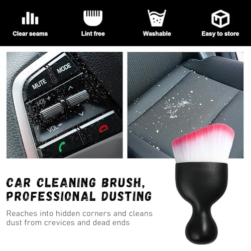 Car Detailing Brush (White/Red / 1 PC)