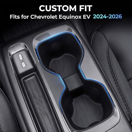 Center Console Cup Holder Inserts for Chevrolet Equinox EV 2026 2025 2024 (Cup Holder for 2024-2026 Equinox EV)