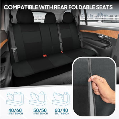PolyPro Car Seat Covers Full Set in Reverse Charcoal (Reverse Charcoal)
