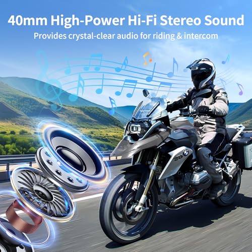 FX4 Pro Motorcycle Helmet Bluetooth Intercom with AI Voice Control (FX4 Pro Dual Pack)