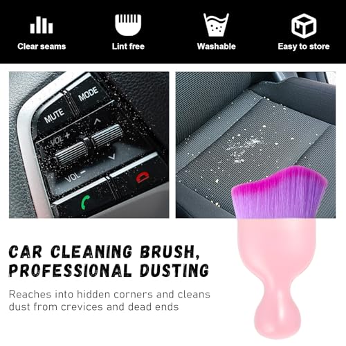 Car Detailing Brush (Pink/Purple / 1 PC)