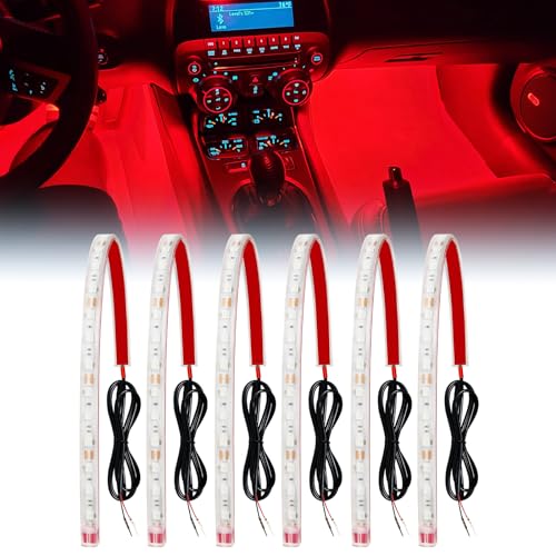 Car LED Strip Light 12V Red 12.5'' (Red)