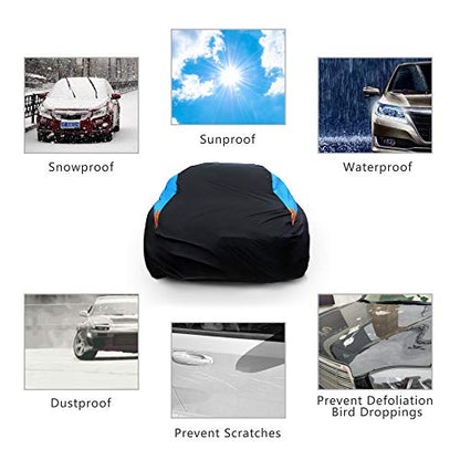 Waterproof Car Cover All Weather Snowproof UV Protection Windproof Outdoor Full car Cover (Fit SUV Length(Up to 162 inch) / Blue)