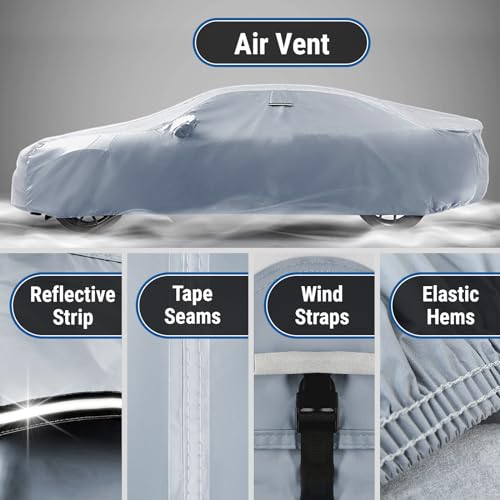 Car Cover All Weather for 1993 (Gray / Black (Stripe) / 7. Camaro 1993-2002)