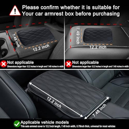 Car Center Console Cover (black-line)