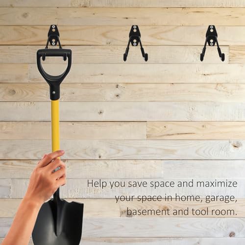 4 Pack Garage Hooks Heavy Duty (4 Pack/Black)