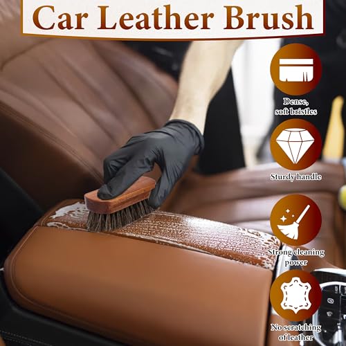 2 PCS Leather Brush Car Detailing (2 Pcs)