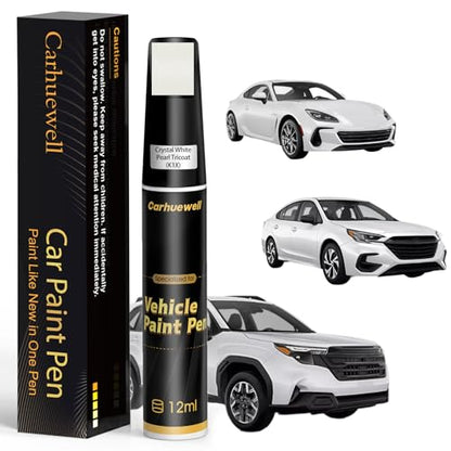 Crystal White Pearl Tricoat (For Subaru / Crystal White Pearl Tricoat(K1X) for Crystal White Pearl(K1X) Compatible with 2025 Outback/2024 Crosstek/2025 Compatible withester/2024 Ascent/2024 Impreza/2025 Legacy/2024 BRZ)