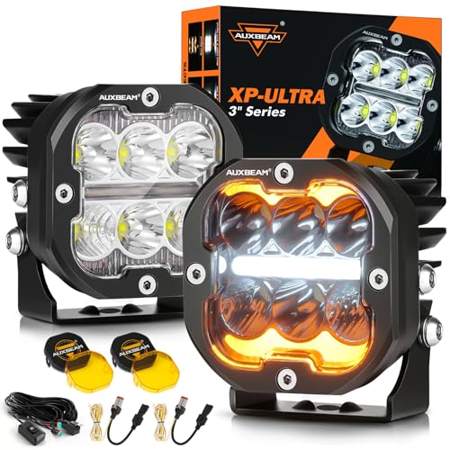 XP Ultra Series 3 Inch LED Pod Offroad Light with DRL & Turn Signal (XP-Ultra 3 Inch Amber/White Combo & DRL)