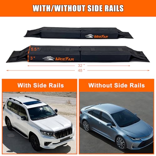 Kayak Car Roof Rack Pad for Kayak Surfboard SUP Canoe Soft Roof Rack Pads (32 Inch)