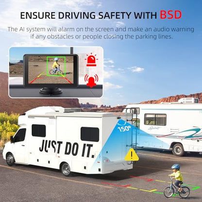 Magnetic Solar Wireless Backup Camera (Black)