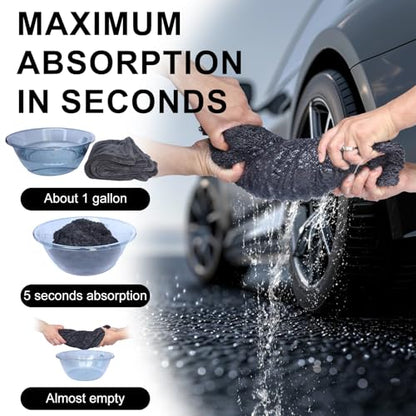 2 Pack XL Car Drying Towel (Gray-gray)