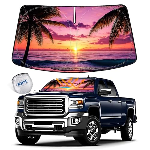 Sunset Beach Style Windshield Sun Shade for 2014 (for 2014-2019 Chevy Silverado-Sunset Beach)