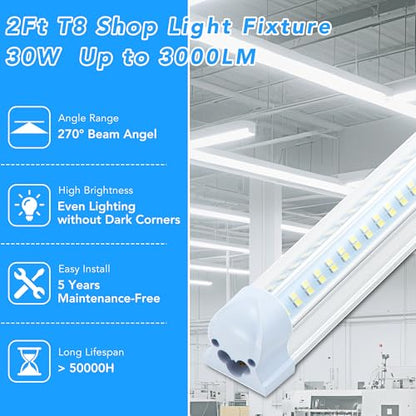 4 Pack 2FT LED Shop Lights (V4-2FT-4PCS)