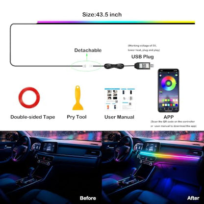Acrylic Interior Car LED Strip Lights