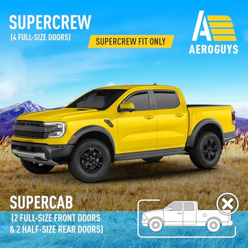 Extra Durable Window Deflectors in (For Ford Ranger 24-26)